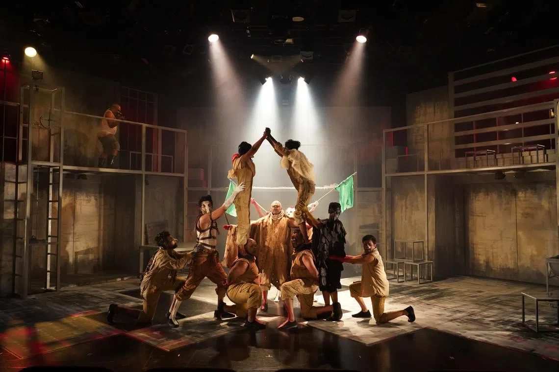 Tamil theatre company Agam Theatre Lab’s Vilangkuppannai, or Animal Farm.