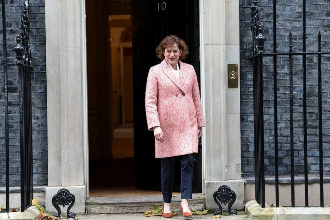 Britain's newly appointed Health Secretary Victoria Atkins walks outside 10 Downing Street, in London, Britain November 13, 2023. REUTERS/Suzanne Plunkett