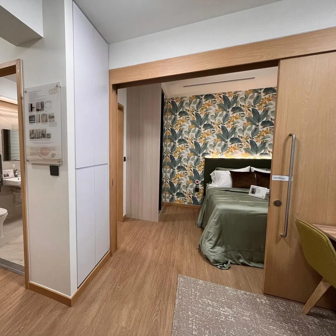 Community care apartments come with senior-friendly fittings, such as wheelchair-accessible bathrooms and other health and community services.