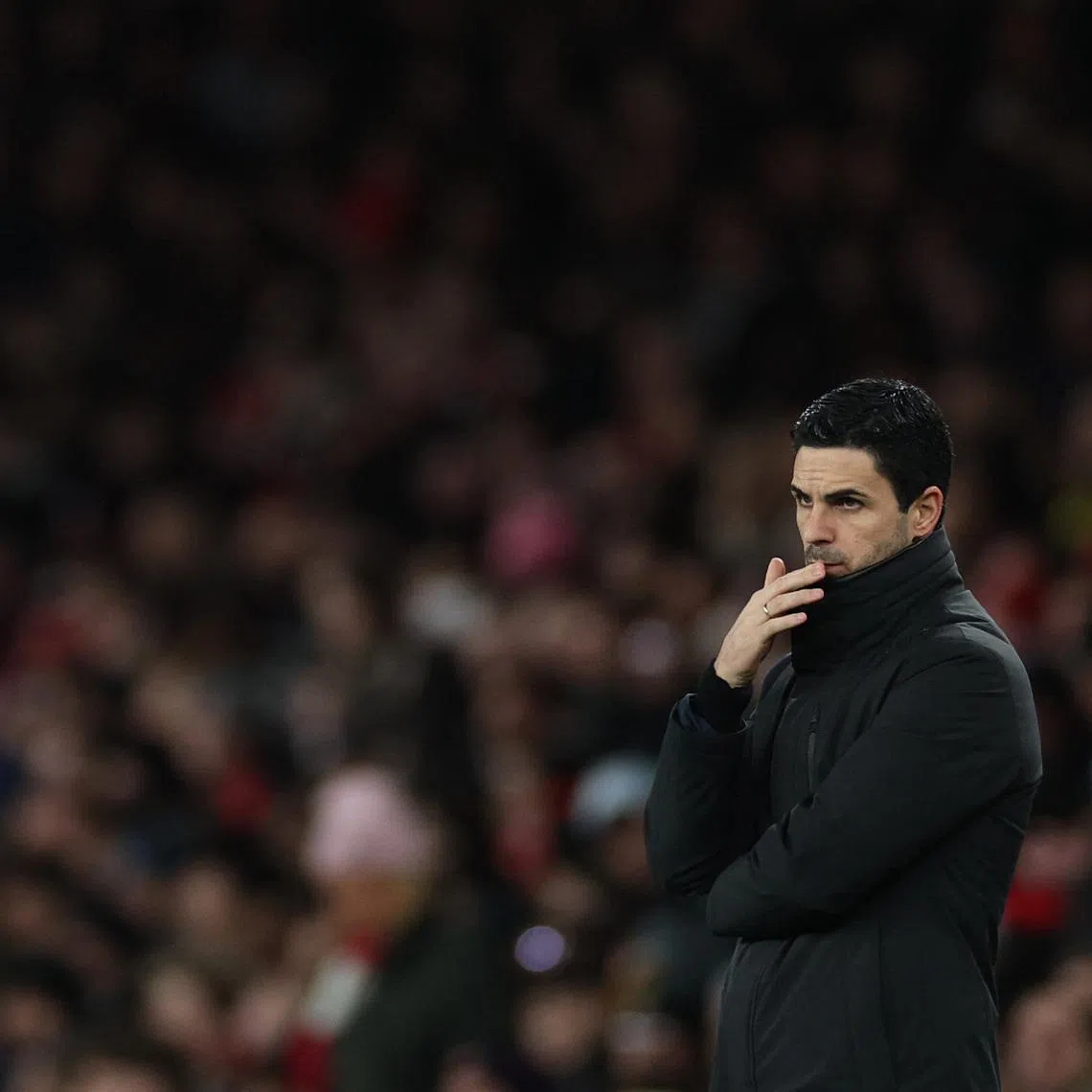 Soccer Football -  FA Cup - Fourth Round - Arsenal v Wigan Athletic - Emirates Stadium, London, Britain - February 15, 2026 Arsenal manager Mikel Arteta during the match REUTERS/Ian Walton