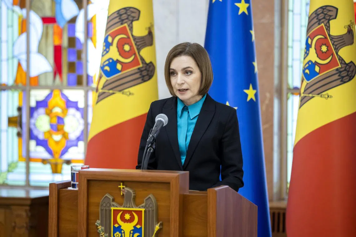 Moldova President Maia Sandu accused Moscow of trying to overthrow her government.