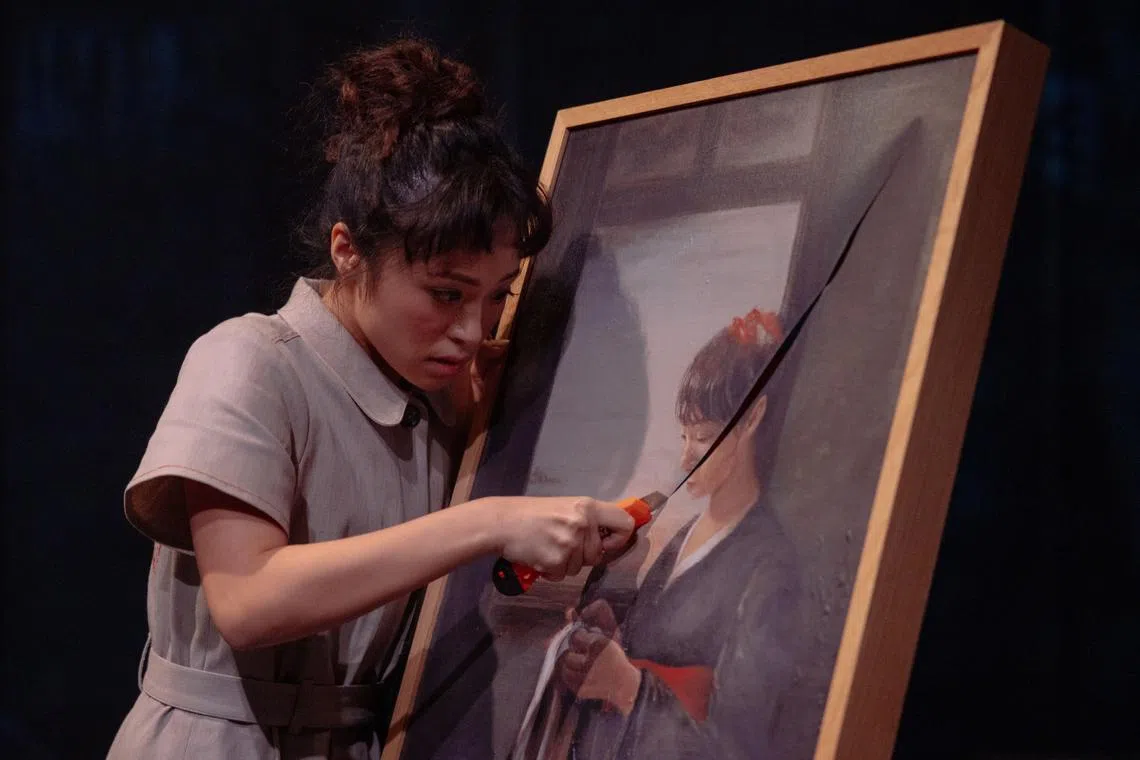 Xuan Ong as a conservator intern in A Thousand Stitches
