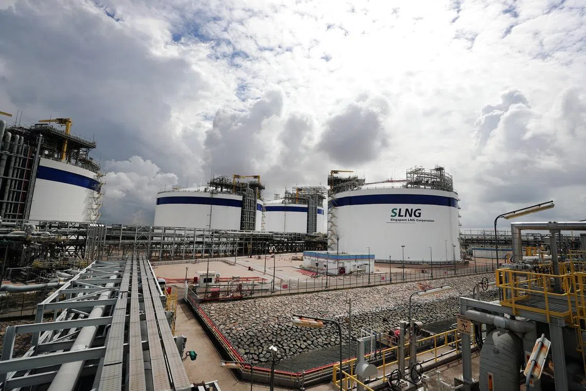 The Singapore LNG Terminal located on Jurong Island.