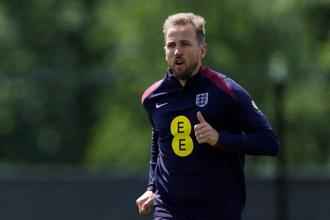 FILE PHOTO: Soccer Football - Euro 2024 - England Training - Blankenhain, Germany - June 13, 2024 England's Harry Kane during training REUTERS/John Sibley/File Photo