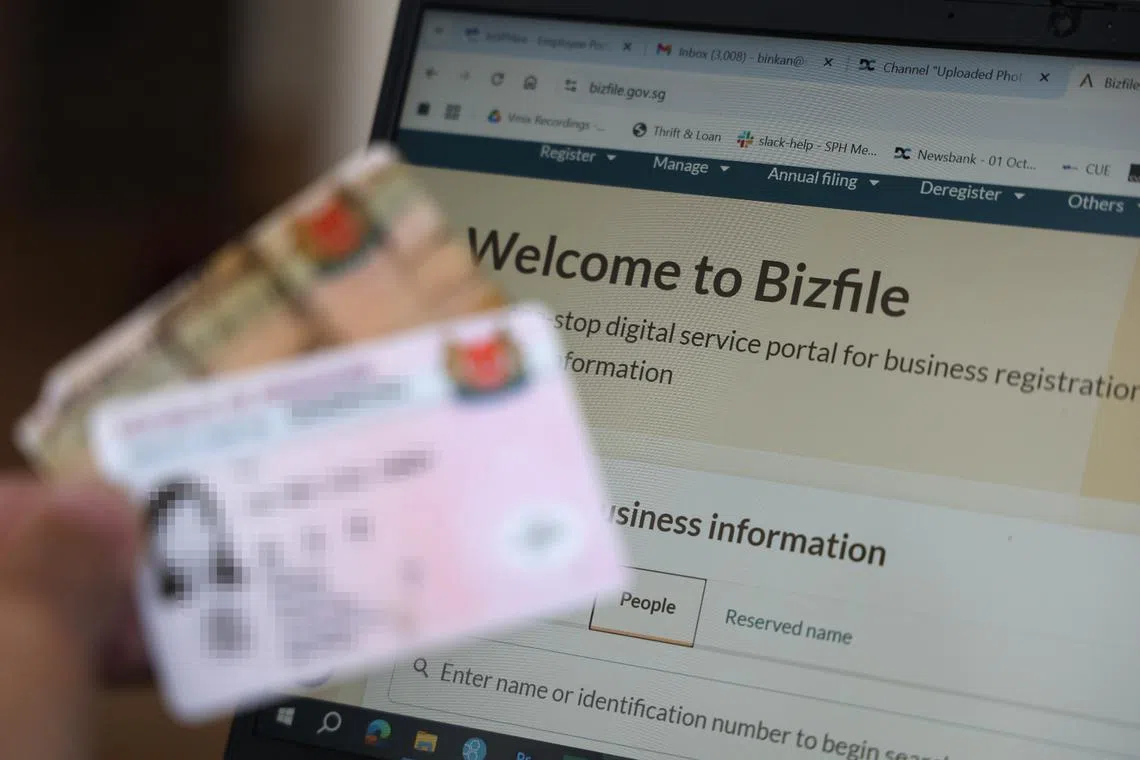 People will have to pay $33 to access full NRIC numbers on the Bizfile portal.