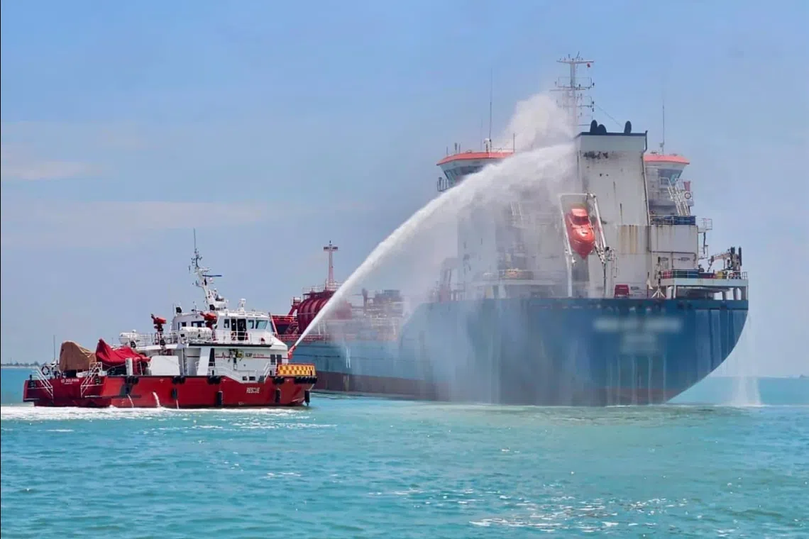 The Singapore Civil Defence Force (SCDF) said it was alerted to the blaze at about 10.30am.