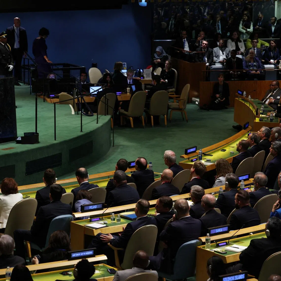 U.S. President Donald Trump addresses the 80th United Nations General Assembly at U.N. headquarters in New York City, U.S., September 23, 2025. REUTERS/Shannon Stapleton