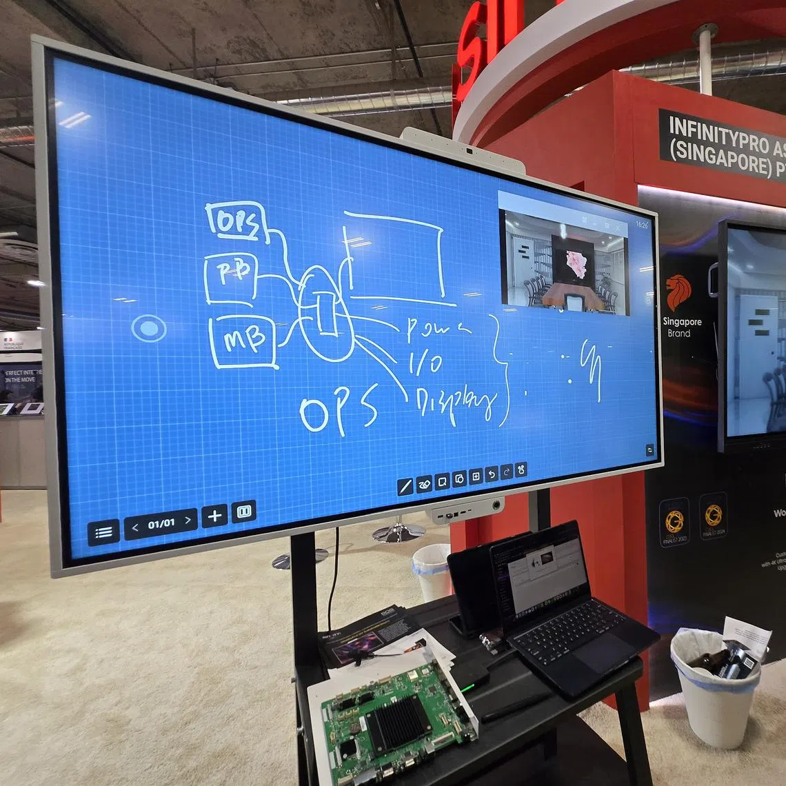 EP-Tec Solutions' customisable TVs can be scribbled on.