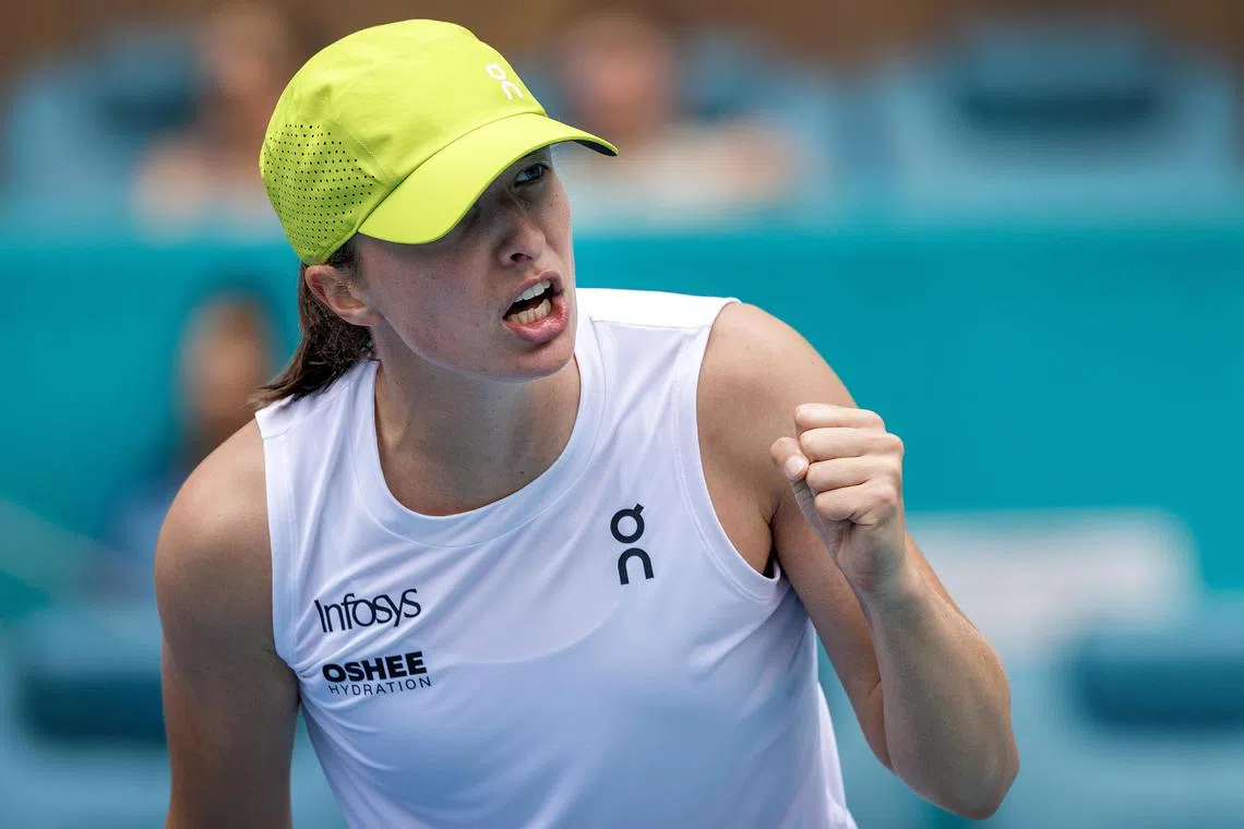 Poland's Iga Swiatek was reportedly verbally harassed by a spectator - who has a history of online attacks against her - during practice on March 23.