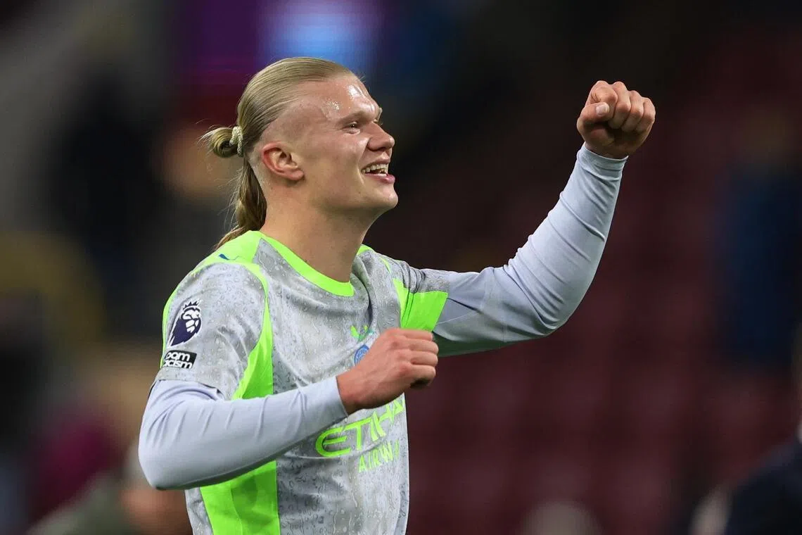 Manchester City's Erling Haaland scored the only goal of the match against Burnley.