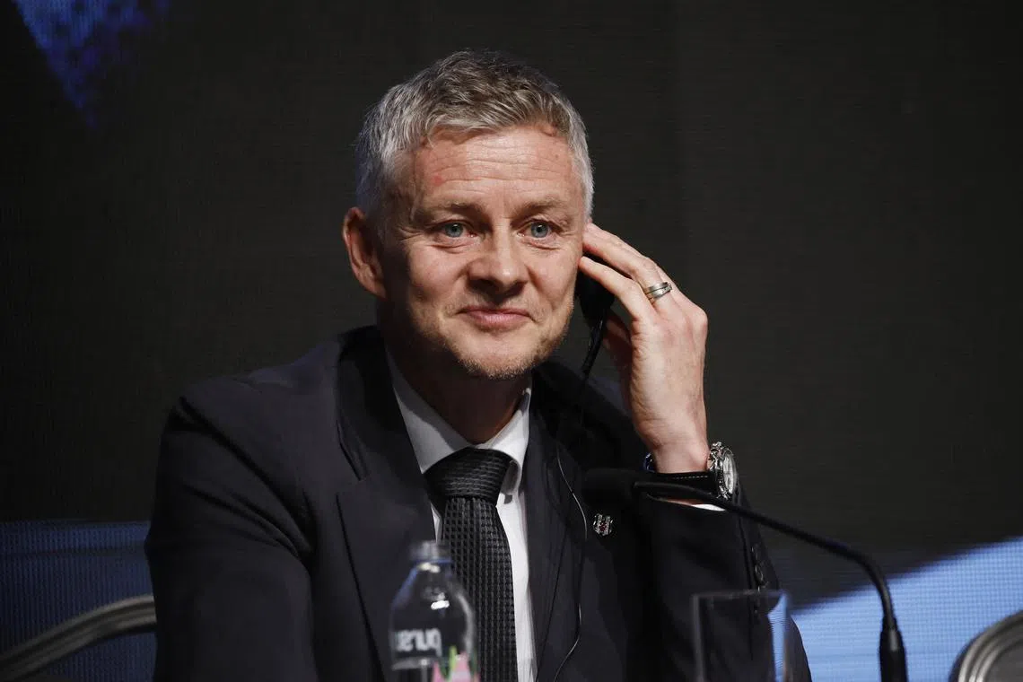 Soccer Football - Signing ceremony for Besiktas new head coach Ole Gunnar Solskjaer - Besiktas Stadium, Istanbul, Turkey - January 19, 2025 Besiktas coach Ole Gunnar Solskjaer during his press conference REUTERS/Dilara Senkaya