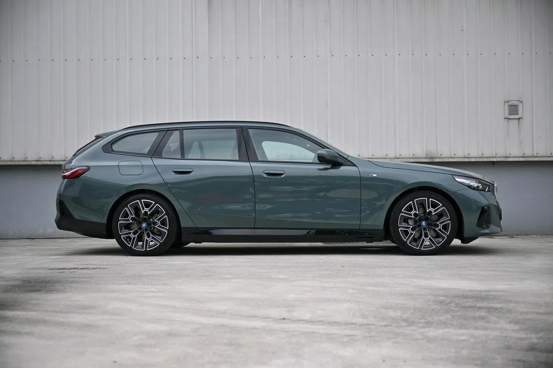 Interior and exterior of the BMW i5 Touring, on Aug 30, 2024.