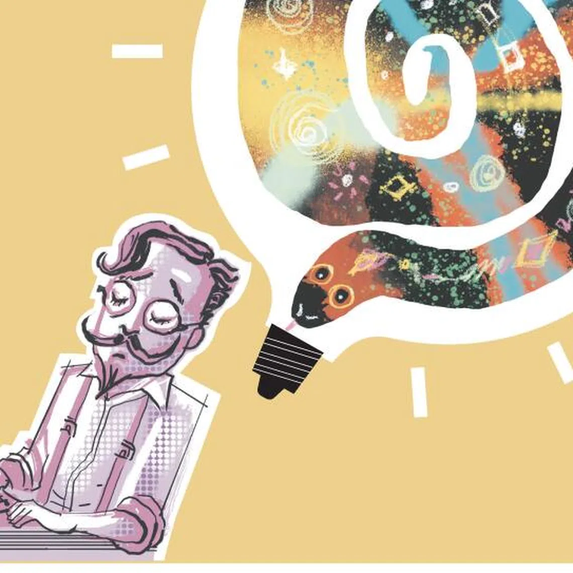 The Hokkien phrase “jiak zua”, or eating snake, refers to someone who likes to take it easy and slack off work.