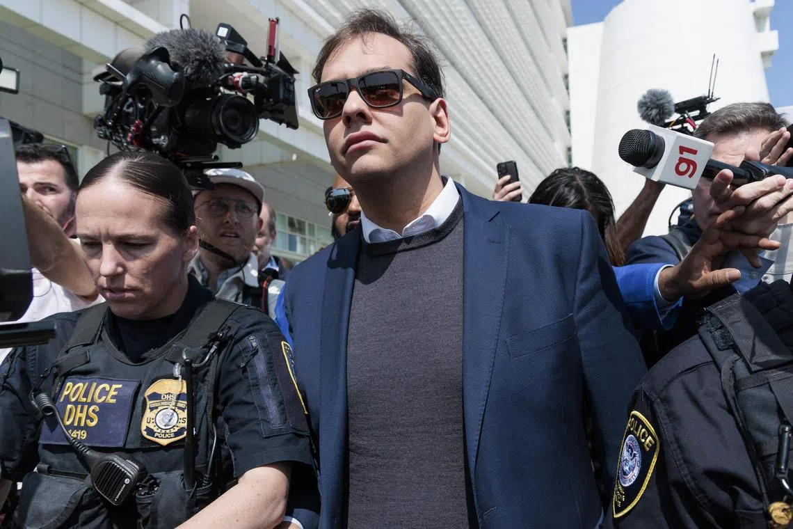 Representative George Santos was arrested and charged by US prosecutors with fraud and money laundering. 