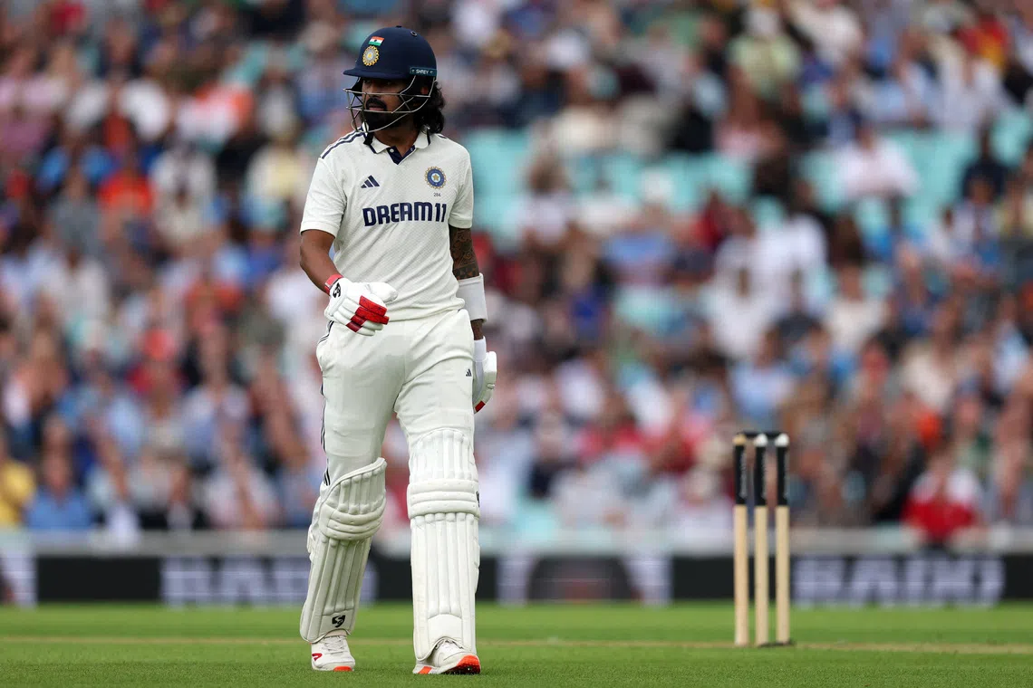 Cricket - International Test Match Series - Fifth Test - England v India - Kia Oval, London, Britain - July 31, 2025 India's KL Rahul walks after losing his wicket Action Images via Reuters/Paul Childs