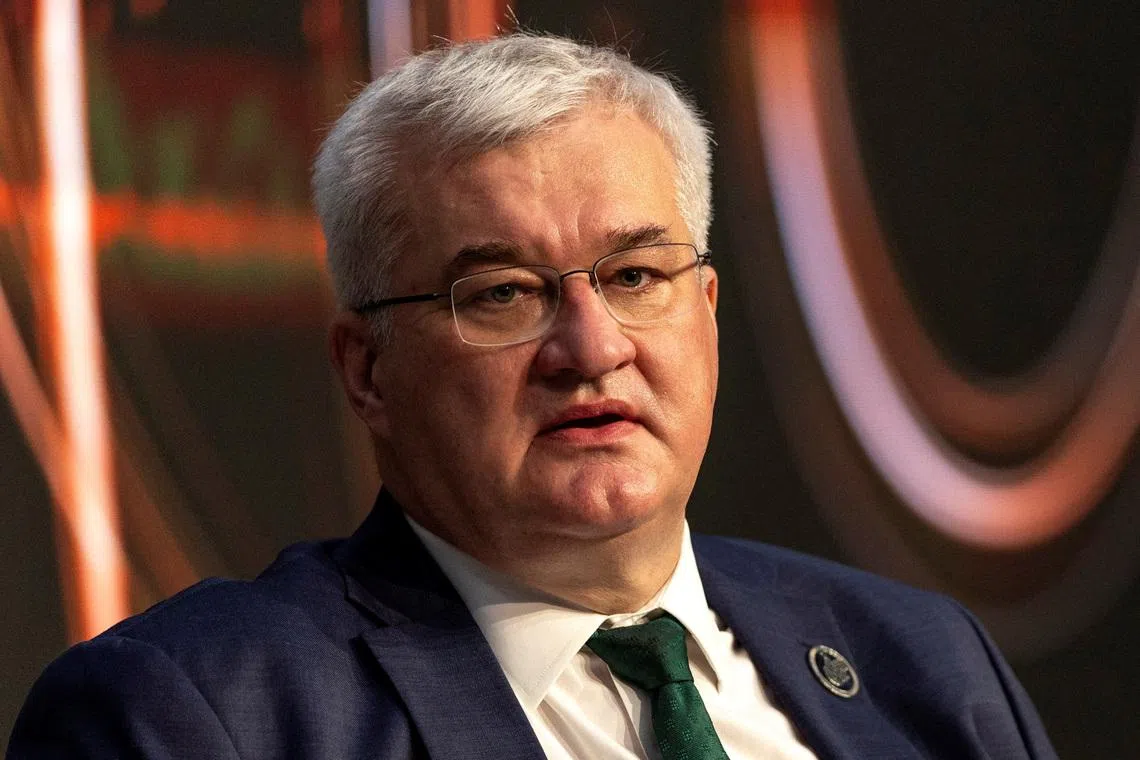 FILE PHOTO: Ukraine's Foreign Affairs Minister Andrii Sybiha speaks during a session at Antalya Diplomacy Forum in Antalya, Turkey, April 17, 2026. REUTERS/Umit Bektas/File Photo
