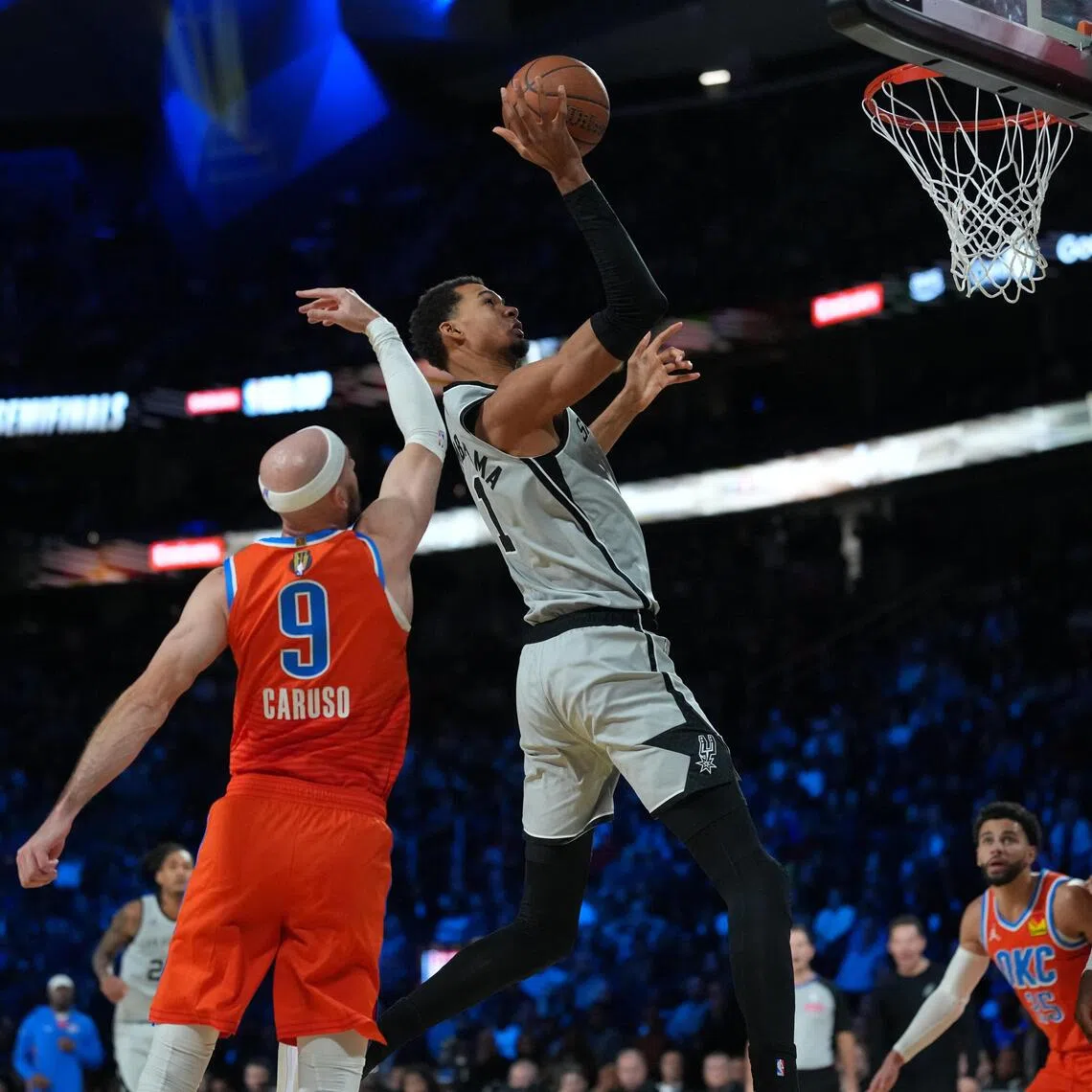 Victor Wembanyama produced a dominant performance at both ends of the court to set up a thrilling 111-109 victory.