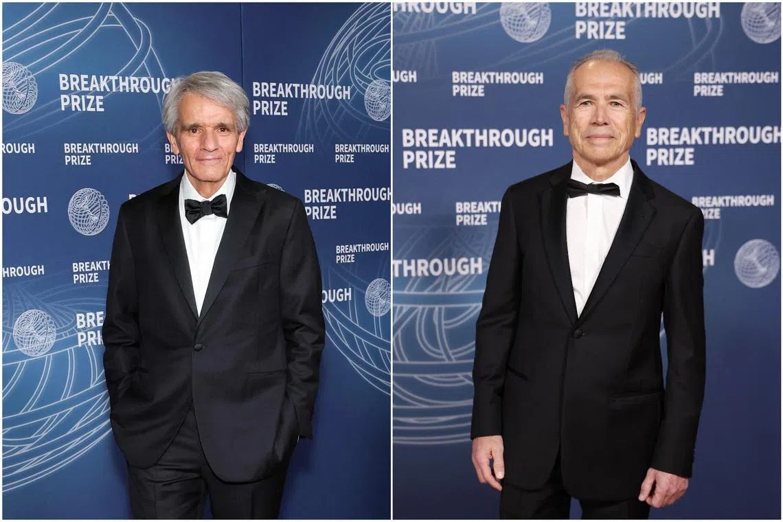 Dr Stephen Hauser (left) and Dr Alberto Ascherio were recognised for their decades researching the debilitating neurodegenerative disease.