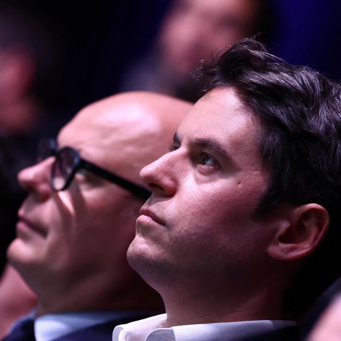 French Prime Minister Gabriel Attal and former Prime Minister Edouard Philippe attend a political rally named \"Besoin d'Europe\" to launch the campaign of the French presidential majority for the European elections in Lille, France, March 9, 2024. REUTERS/Stephanie Lecocq