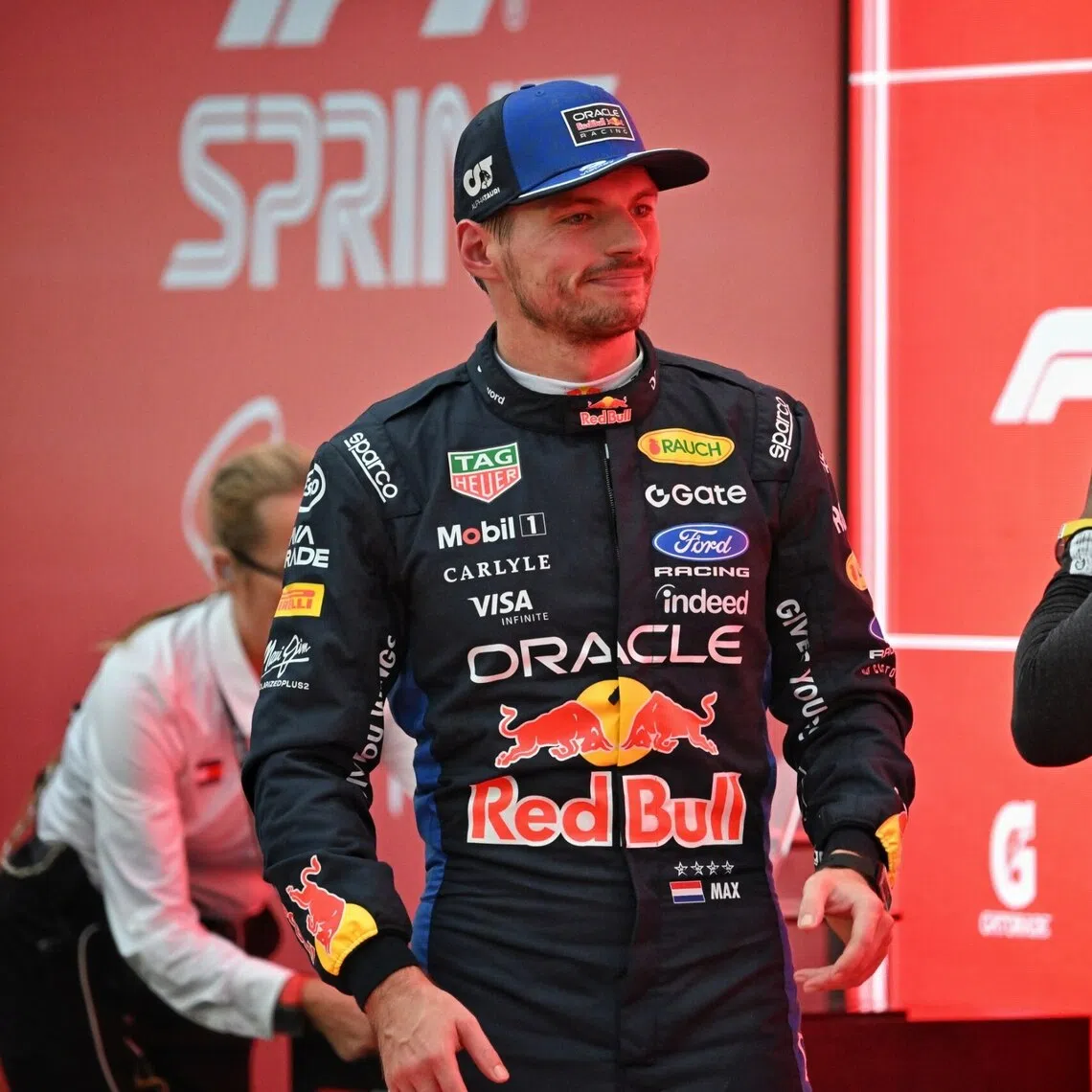 Max Verstappen of Red Bull claimed victory in the sprint at the Formula 1 Singapore Airlines Singapore Grand Prix on Oct 10.