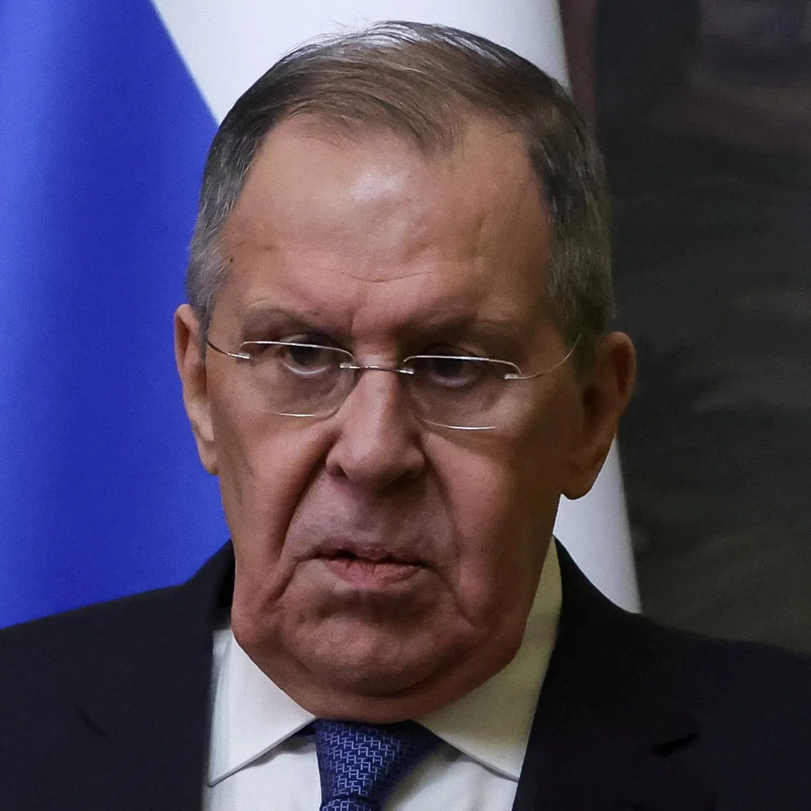 FILE PHOTO: Russia's Foreign Minister Sergei Lavrov speaks during a press conference following talks with Madagascar's Foreign Minister Alice N'Diaye in Moscow, Russia, June 19, 2026. Sergei Ilnitsky/Pool via REUTERS/File Photo