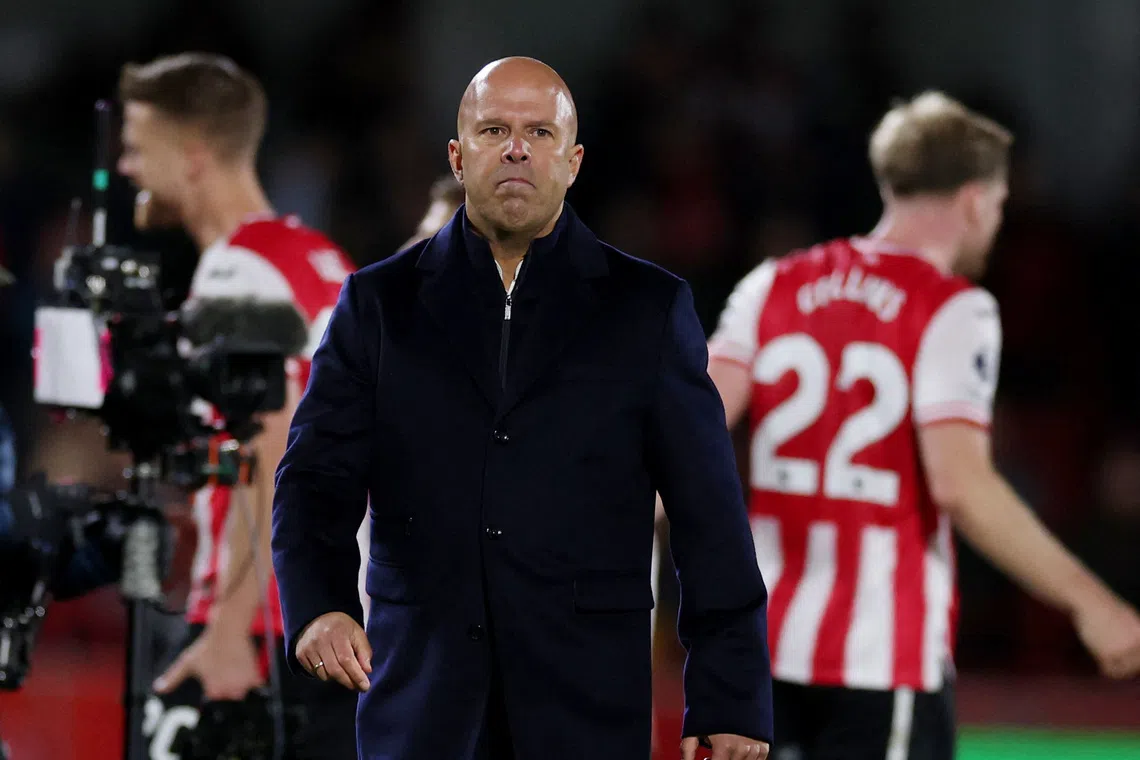 Liverpool manager Arne Slot said the 3-2 loss at Brentford on Oct 25 was arguably the worst performance in their slump.