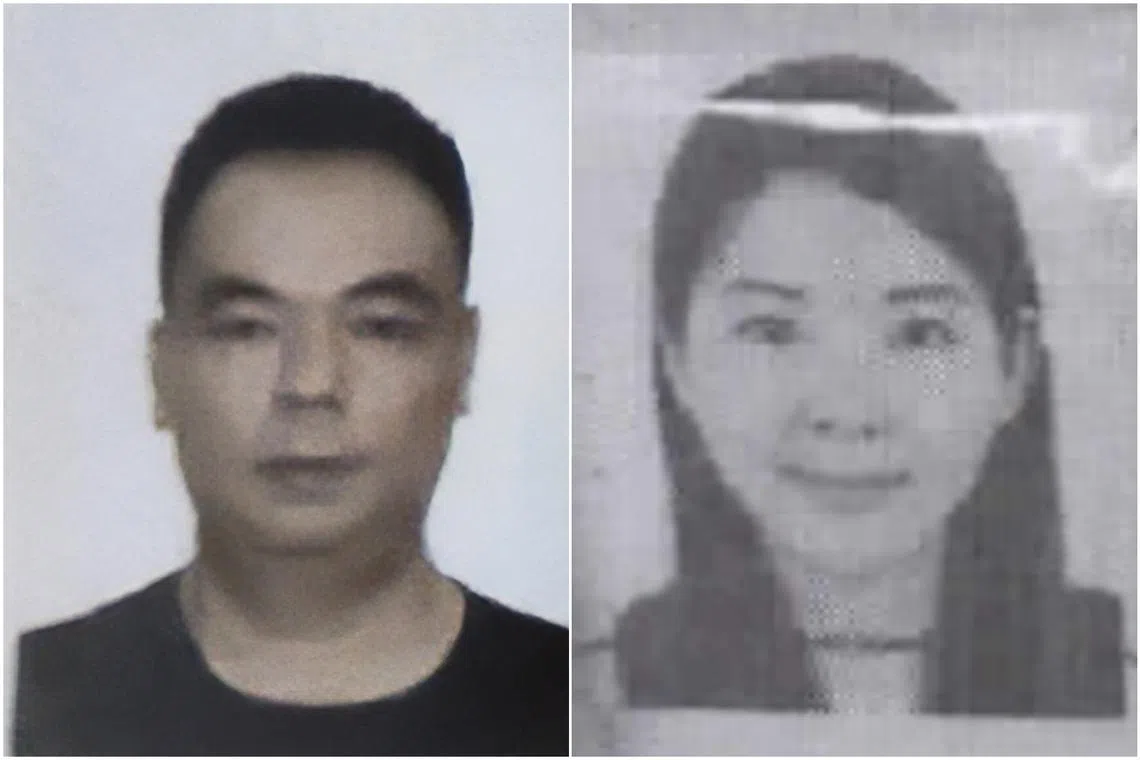Zhang Ruijin (left) and Lin Baoying are accused in human trafficking charges of forcing dozens to work for a firm that conducted scam operations.
