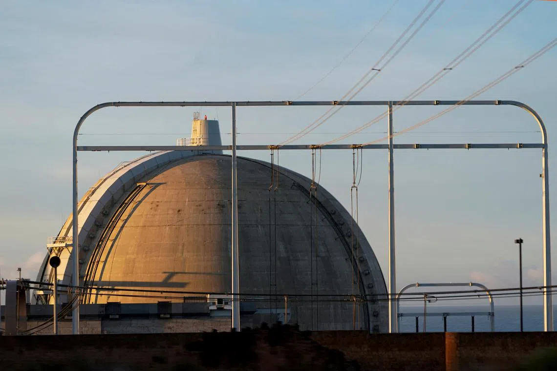 One of the two now closed reactors of the San Onofre nuclear generating station at the nuclear power plant located south of San Clemente, California.