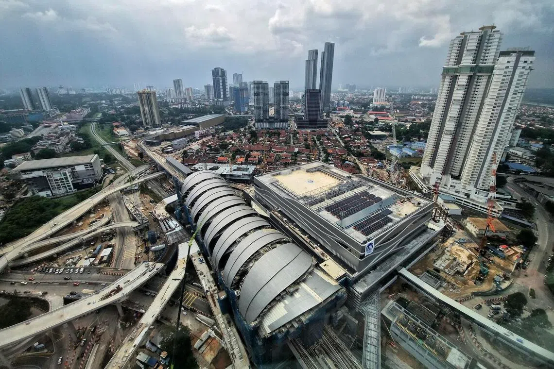 The Johor Bahru-Singapore RTS Link station and Johor Bahru Town on July 13.