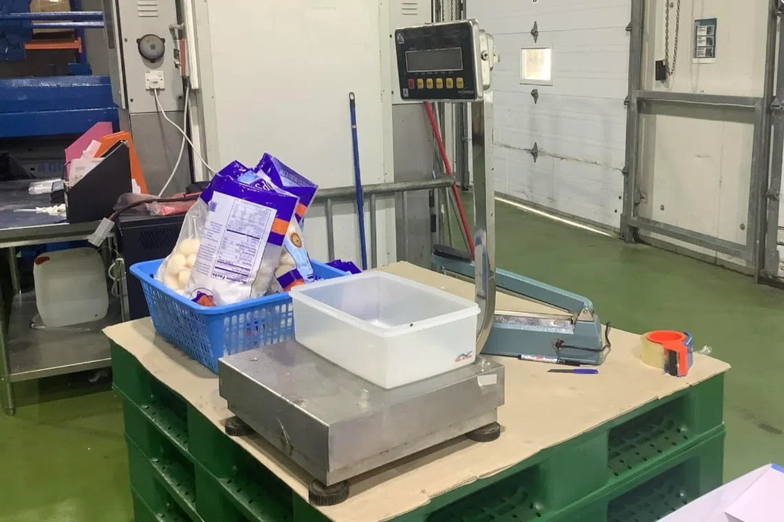 Illegal repacking of seafood at unlicensed facilities poses a food safety risk, the SFA said in its statement on Wednesday.