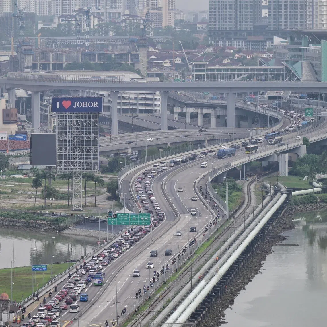 The Immigration and Checkpoints Authority advised travellers to check the traffic situation at the checkpoints before starting their journey.