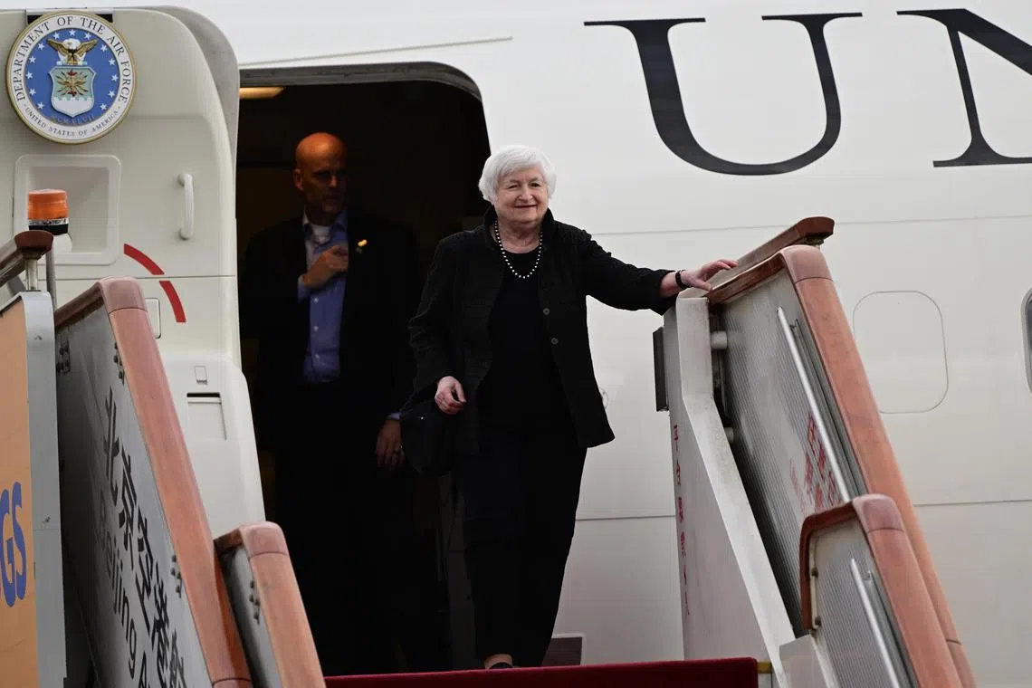 US Treasury Secretary Janet Yellen’s trip is part of a flurry of visits aimed at calming tensions between Washington and Beijing. 