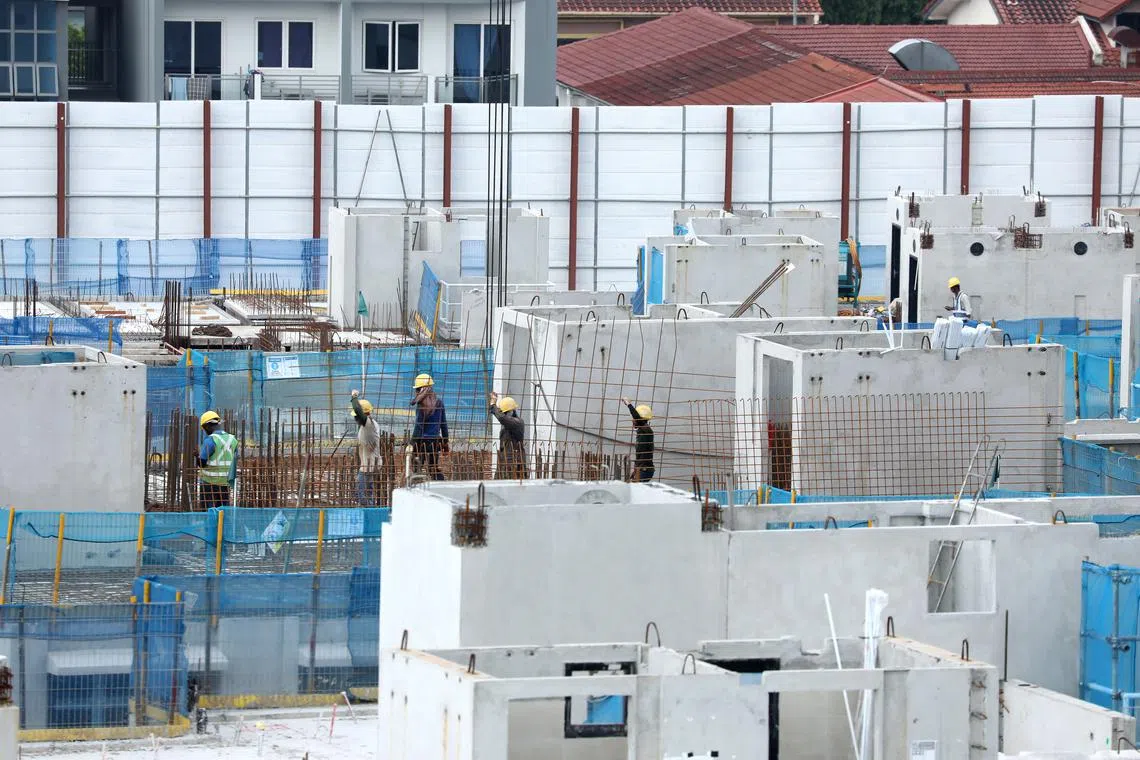 The worker was hit by a material waste bucket that was being lifted by a crane and fell 10 storeys to the ground at the Sun Sails BTO project site.