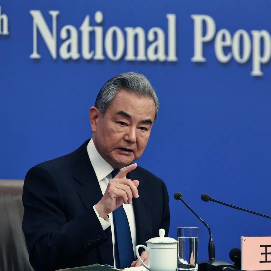China’s Foreign Minister Wang Yi speaking during a press conference on foreign policy and external relations during the Fourth Session of the 14th National People's Congress in Beijing, China on March 8.