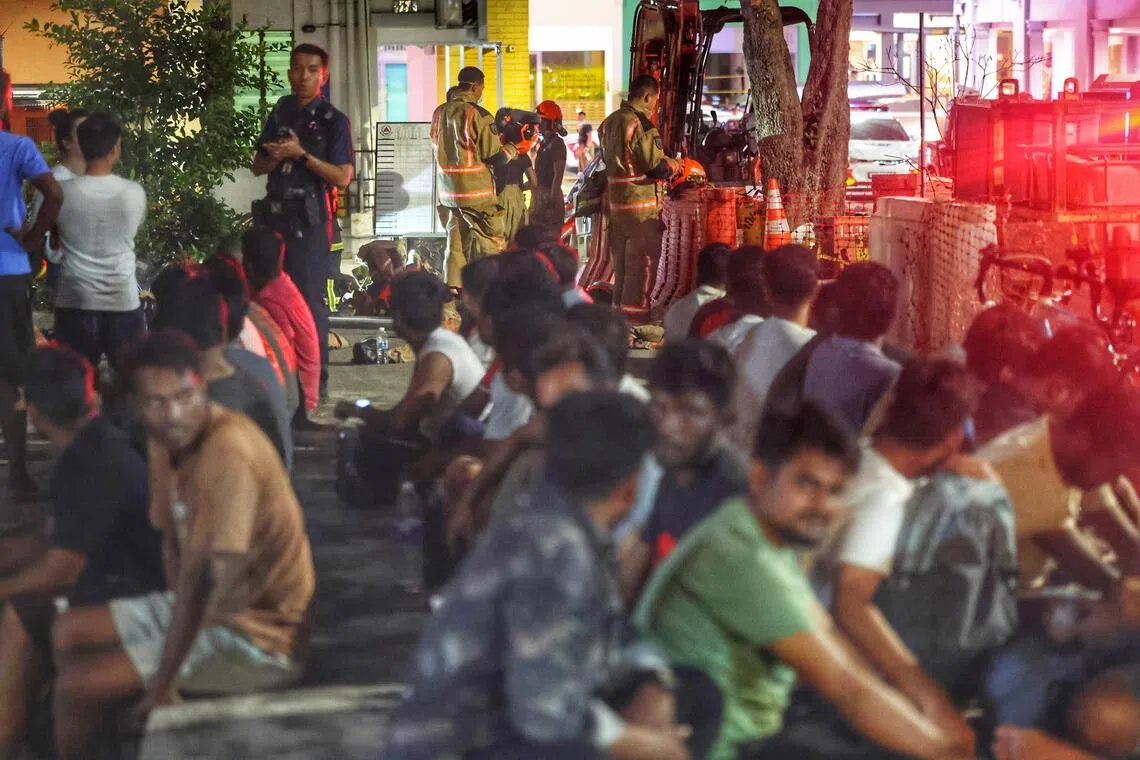 More than 70 people were evacuated, according to Lianhe Zaobao.