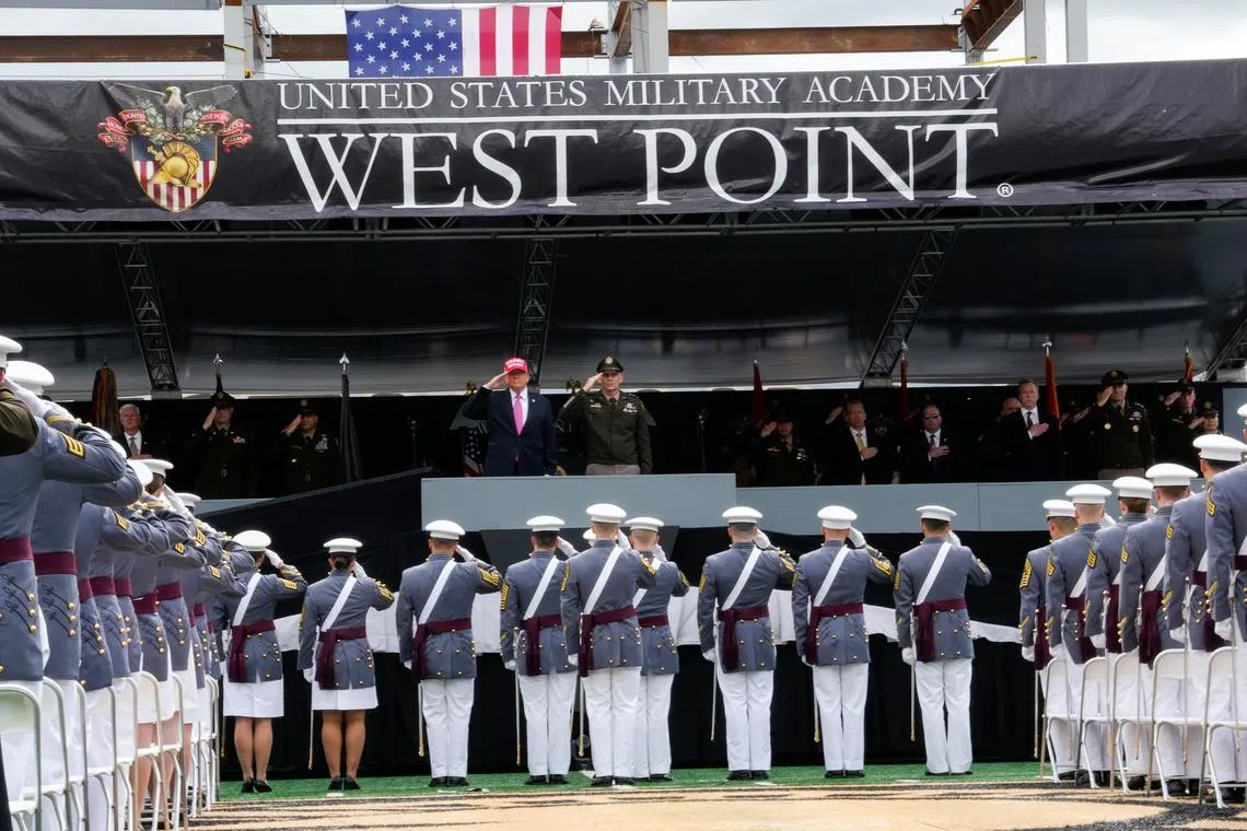 At West Point, Trump rips DEI policies in rally-style speech