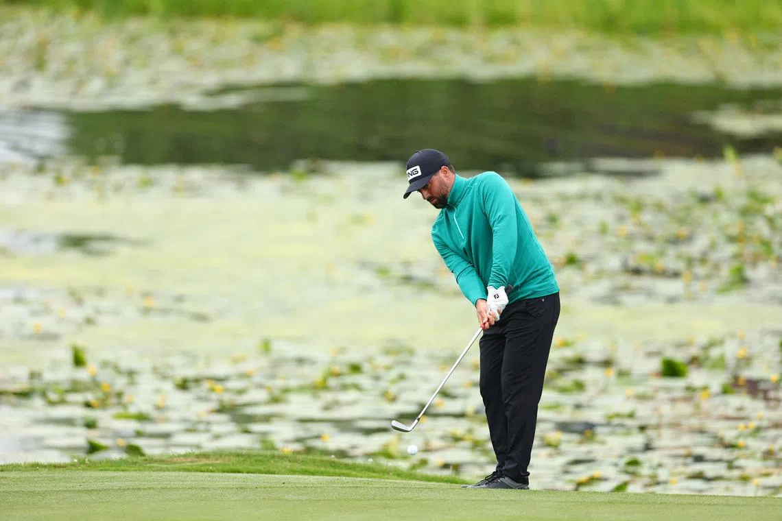 FILE PHOTO: Golf - European Tour - British Masters - The Belfry, Sutton Coldfield, Britain - June 30, 2023 England's John Parry in action during the second round Action Images via Reuters/Andrew Boyers/File Photo