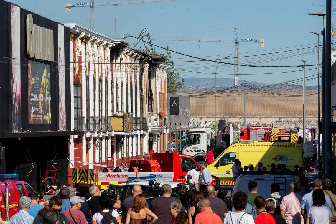 Nightclub fire kills at least 13 in Murcia in Spain | The Straits Times