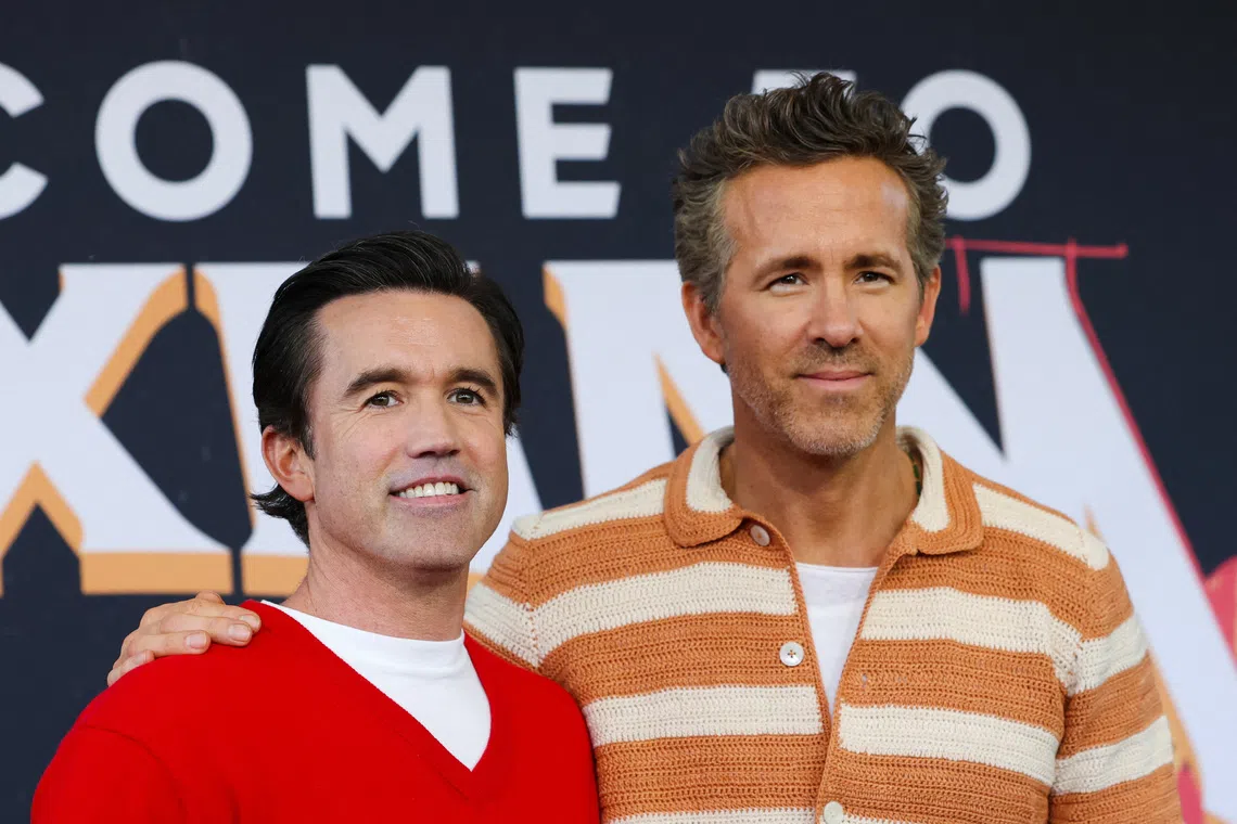 FILE PHOTO: Executive Producer and Wrexham AFC co-Chairman and co-Owner Rob McElhenney (\"Rob Mac\") and Executive Producer and Wrexham AFC co-Chairman and co-Owner Ryan Reynolds attend a For Your Consideration (FYC) event for the television series 'Welcome to Wrexham' - Season 5 in Los Angeles, California, U.S., April 28, 2026. REUTERS/Mario Anzuoni/File Photo