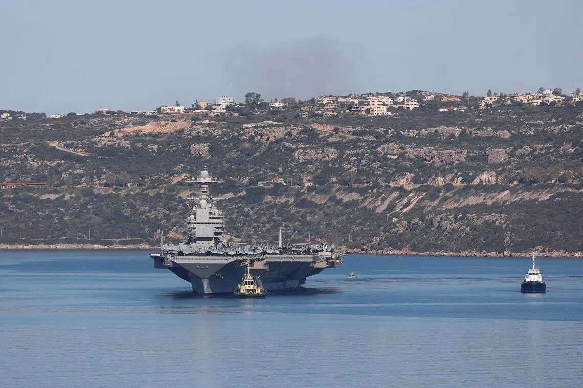 The USS Gerald R. Ford aircraft carrier is currently in the US European Command area of responsibility.