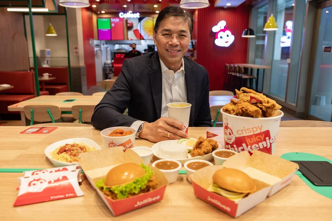 Jollibee’s president and head of international business Dennis Flores said Singapore led Jollibee’s international performance in the first half of 2025.