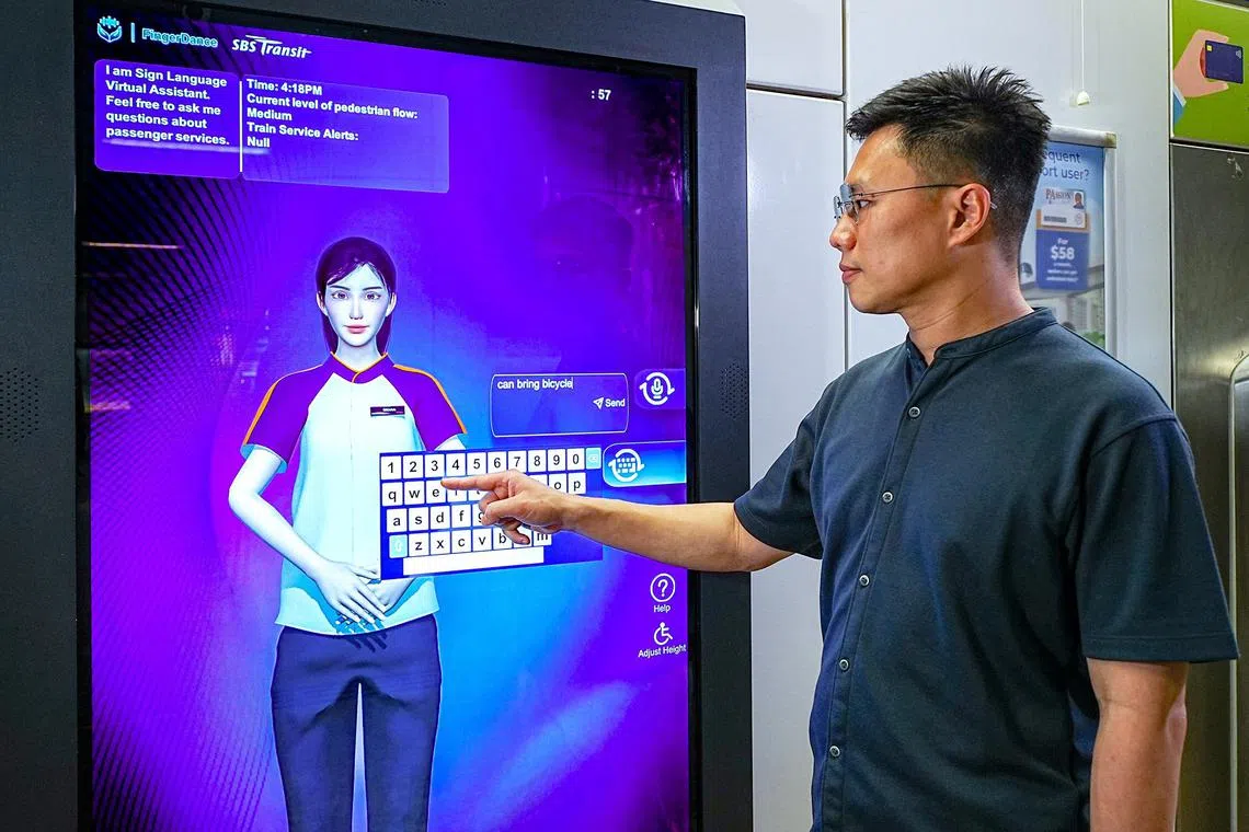 alhumans - A user interacts with the Silvia digital concierge by transport operator SBS Transit.

Credit : SBS Transit