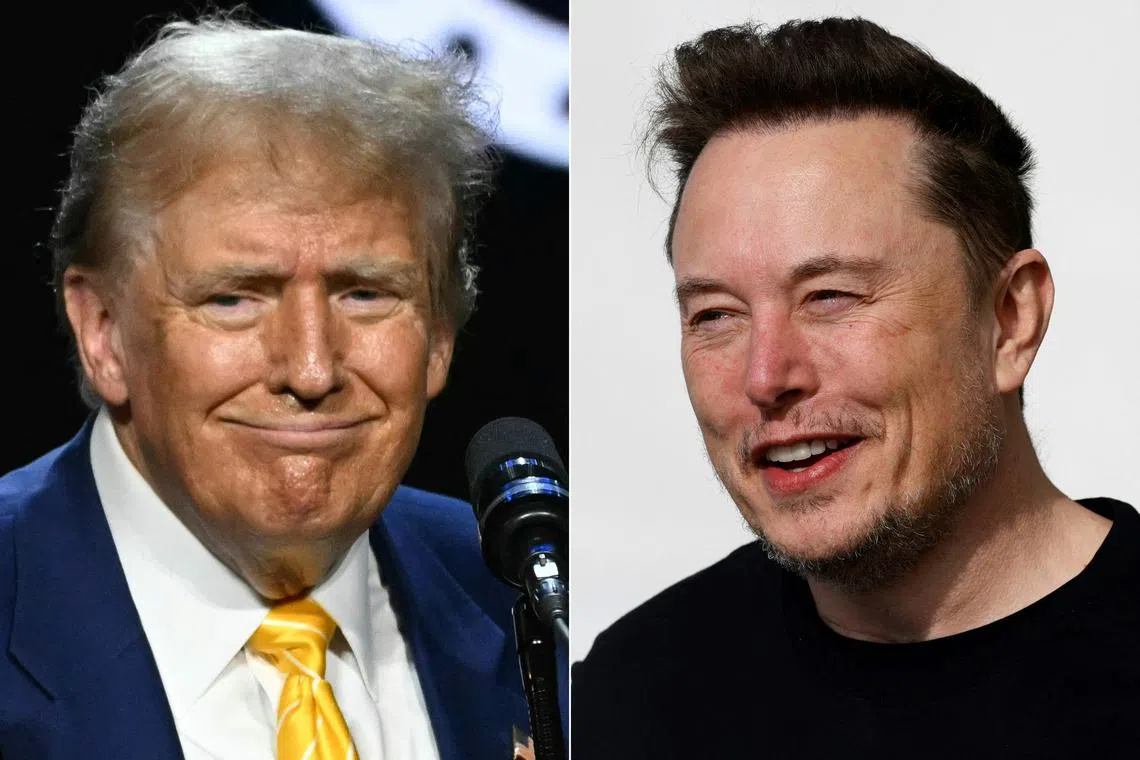 Elon Musk (right) also started a fundraising organisation to support Donald Trump’s campaign.