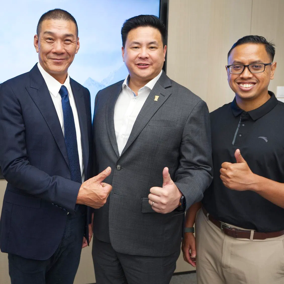 Former national sprinter Amirudin Jamal (far right) will serve as the chef de mission for Team Singapore at the Feb 6-22 Winter Olympics.