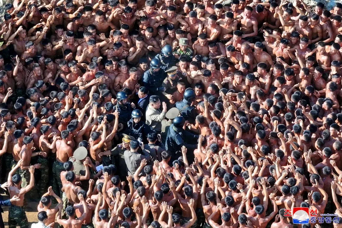 FILE PHOTO: North Korean leader Kim Jong Un visits the training base of the special operations armed force of North Korea's army at an undisclosed location in North Korea, September 11, 2024 in this photo released by North Korea's official Korean Central News Agency.    KCNA via REUTERS/File Photo