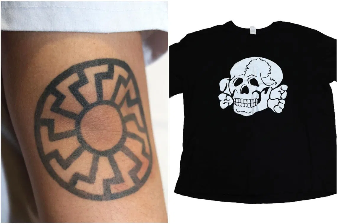 Nick Lee got a tattoo and T-shirts with custom prints of logos associated with neo-Nazi, white supremacist and far-right groups.