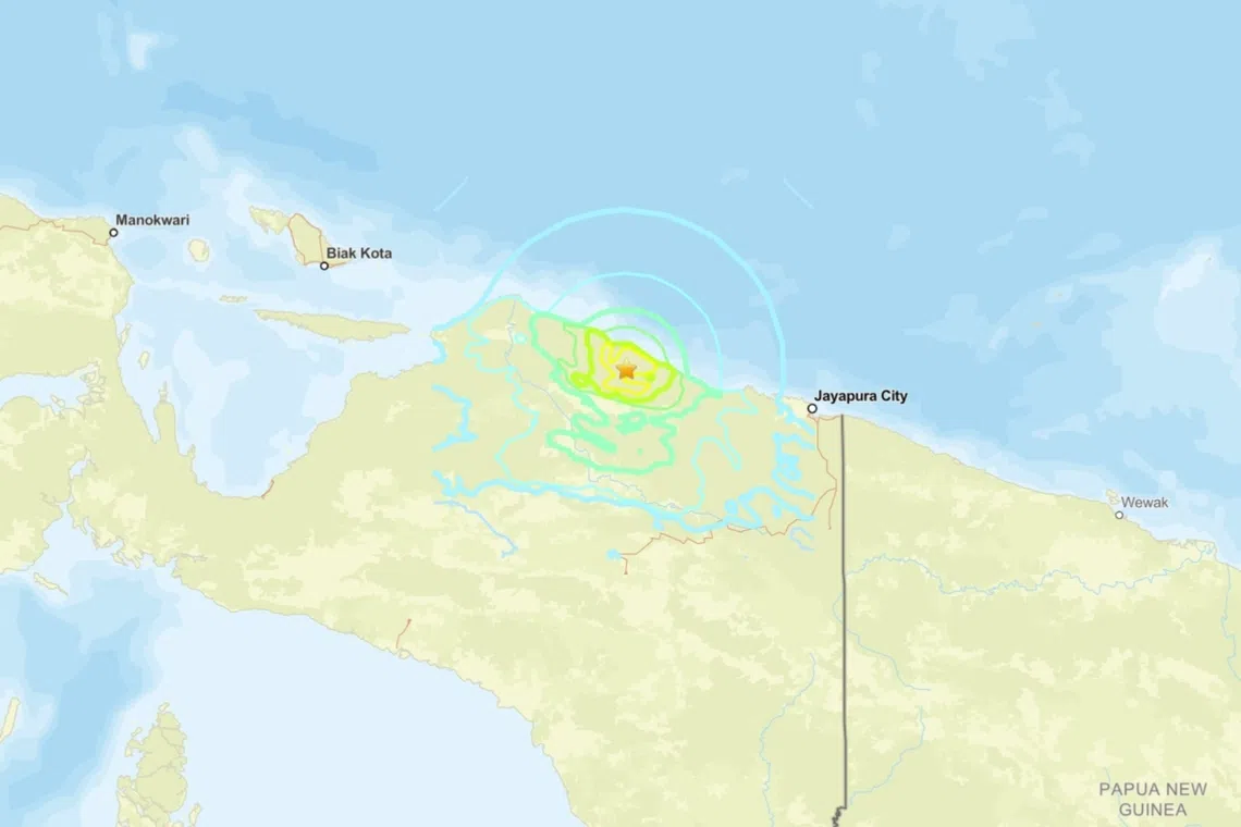 The epicentre of the quake was about 200km from the city of Abepura, which has a population of over 62,000, according to USGS.