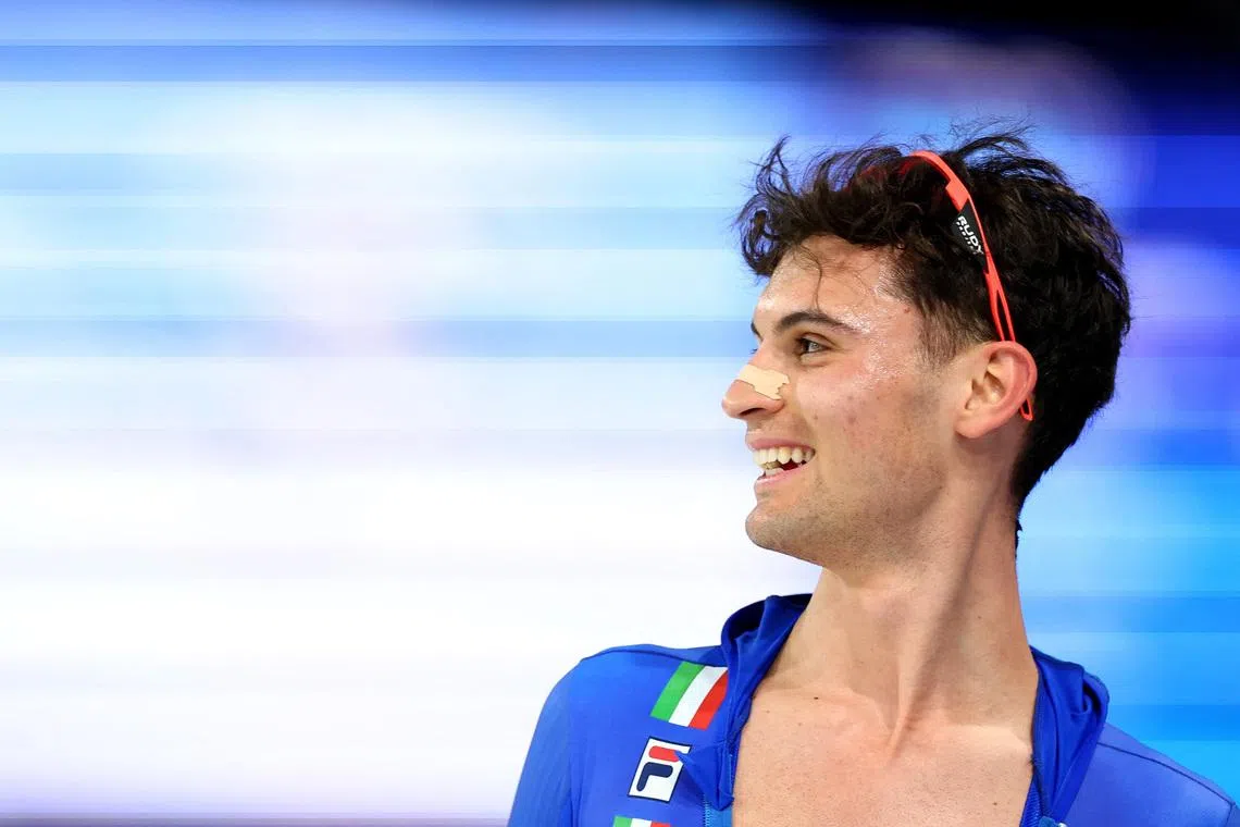 Milano Cortina 2026 Olympics - Speed Skating - Men's 5000m - Milano Speed Skating Stadium, Milan, Italy - February 08, 2026. Riccardo Lorello of Italy reacts after performing REUTERS/Piroschka Van De Wouw