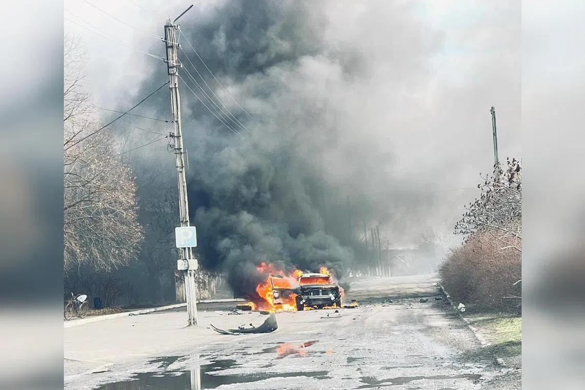 In the northern Kharkiv region, Russian forces shelled Vovchansk, killing a 66-year-old woman and wounding a 63-year old.