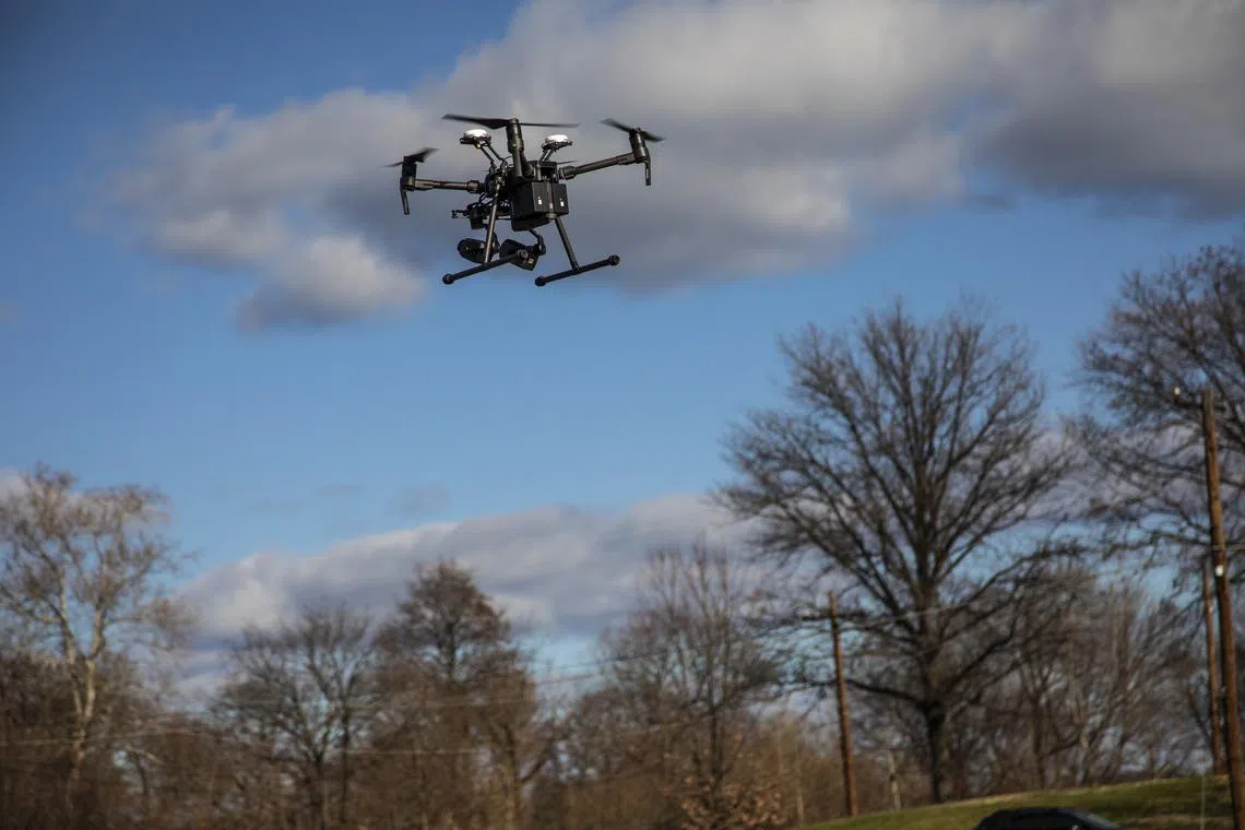 A drone operating in the Queens borough of New York on Dec 4, 2018. A newly released declassified report on unidentified sightings reported to the military or intelligence agencies found a majority have ordinary explanations, though dozens remain officially unexplained. 